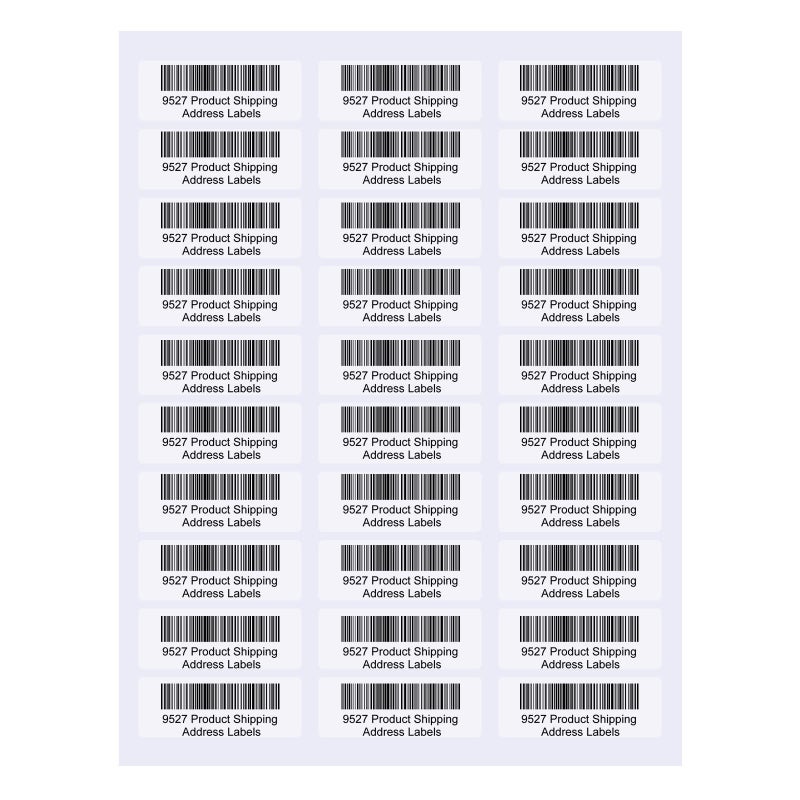 9527 برودكت منتج 9527 30 حتى 1 × 2-5/8 ملصقات لاصقة ملصقات عنوان الشحن ملصقات SKU لطابعة الليزر/الحبر النافثة، 100 ورقة، إجمالي 3000 ملصق - Image 4